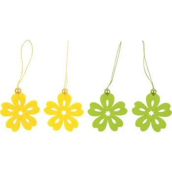 Vánoční dekorace Přerov Kytka 5 cm na zavěšení, 4 ks v sáčku /8880/ 84338