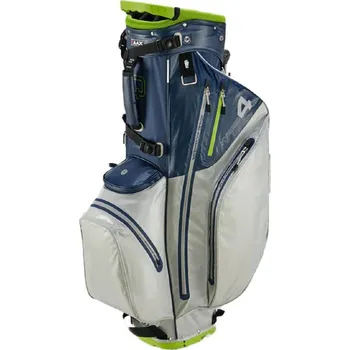 Golfový bag Big Max Aqua Hybrid 4 stand bag, modro/šedo/limetkový