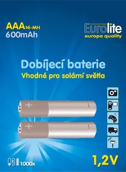 Článková baterie Eurolite Dobíjecí baterie AAA 2 ks