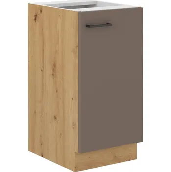 Kuchyňská linka Dolní jednodveřová skříňka BALIJA - šířka 40 cm, lanýžově šedá / dub artisan