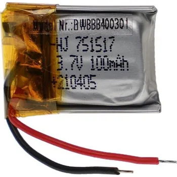 RC náhradní díl P-Y-L-R Baterie pro RC modely, 100mAh 3,7V Li-Polymer, bez zástrčky
