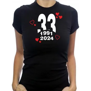 Pánské tričko dámské tričko NAROZENINOVÉ 33 L Bílá