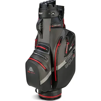 Golfový bag Big Max Aqua Silencio 4 Organizer cart bag, šedo/černo/červený