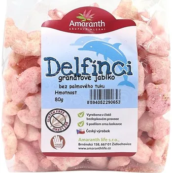 Amaranth life s.r.o. Delfínci granátové jablko 80g Amaranth bez lepku 127