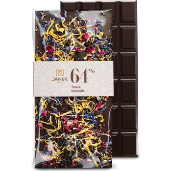 Čokoláda Hořká čokoláda bylinková - měsíček, bez černý, chrpa, růže