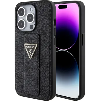 Pouzdro na mobilní telefon Guess Metal Logo kryt se stojánkem pro iPhone 15 Pro Max Barva: Černá