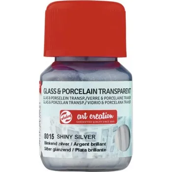 Speciální výtvarná barva Barva na sklo a porcelán 30 ml stříbrná