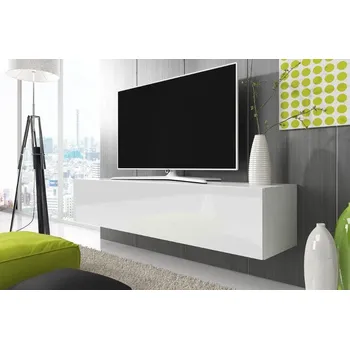 Televizní stolek Stolek pod televizi LODI - šířka 160 cm, bílý