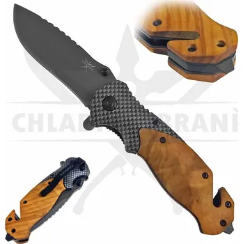 kapesní nůž Poloautomatický nůž "CARBON TACTICAL" se záchranářskými funkcemi II. jakost