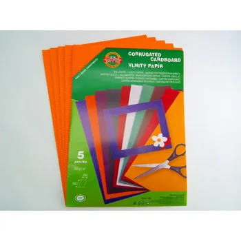 Barevný papír Koh-i-noor Vlnitý papír 9758 – oranžový 709 9417