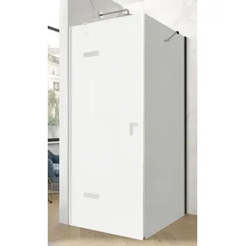 Hüppe Astra Boční stěna, 80 cm, černý profil/sklo Sand Plus PX0202.123.316