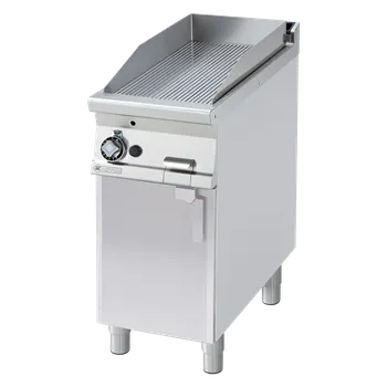 RMgastro RM - FTR-94G Grilovací deska 36x68 plynová rýhovaná s podestavbou + záruka 3 roky