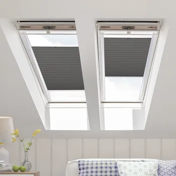 Roleta FOA Plisé roleta na střešní okna Neprůhledná, Šedá, P 10460P , 20 x 90 cm