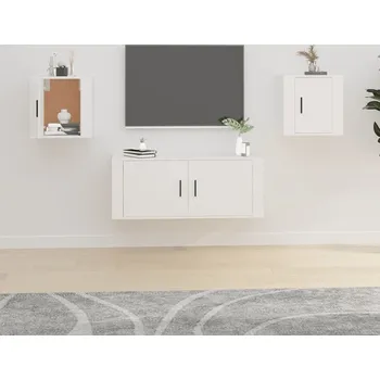 Obývací pokoj vidaXL Nástěnné TV skříňky 2 ks 40 x 34,5 x 40 cm [816643] Barva: Bílá