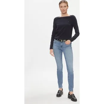 Dámské džíny Tommy Hilfiger Jeansy Th Flex Como Skinny Rw Mel WW0WW40633 Modrá Skinny Fit 30_28