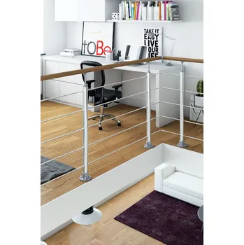 Zábradlí Sada zábradlí PS 020/021 (dubové madlo, hliník) Montáž zábradlí: Montované do podlahy