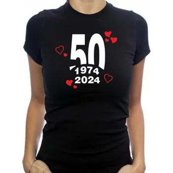 Pánské tričko dámské tričko NAROZENINOVÉ 50 XL Bílá