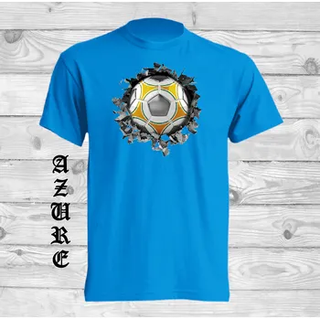 Chlapecké tričko detske-levne-bavlnene-tricko-potisk-fotbalovy-mic Barva: Azure - azurově modrá, velikost: 152