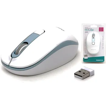 Myš Omega mouse bezdrátová OM220WB bílo-modrá
