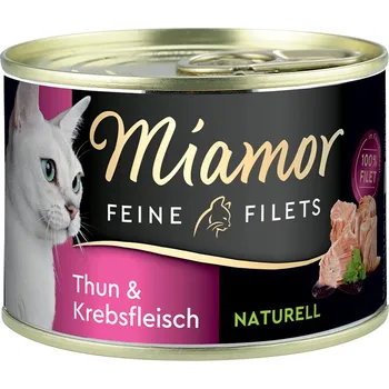 Krmivo pro kočku 12x156g Miamor Feine Filets Naturelle - Tuňák & krabí maso