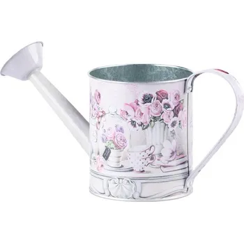 Zahradní dekorace Konvička plechová Květiny barevná 300 x 115 x 145 mm 162 gram