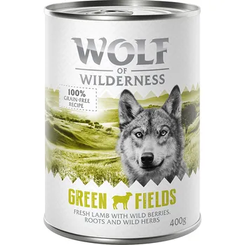 Krmivo pro psa 1x400g Wolf of Wilderness - Green Fields - jehněčí