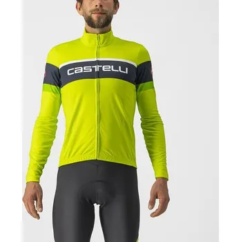 cyklistický dres Castelli – pánský dres Passista, electric lime/savile blue-green fluo Velikost: L