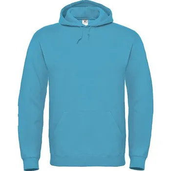 Pánská mikina B&C Pánská klasická klokánka BC se zesílenými švy Barva: modrá atolová, Velikost: L BCWUI21