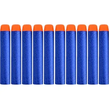 Náhradní náboje do pistole Nerf KX7683 7 cm 10 ks modré/oranžové