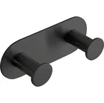 Bemeta Easy Nalepovací lišta s háčky, 115 × 45 mm, montáž: lepení, černá B163106370