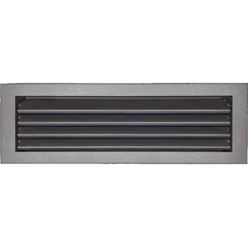 Větrací mřížka LAgrid s.r.o. Větrací kovová lamelová mřížka 40x15 Exteriér Stříbrná