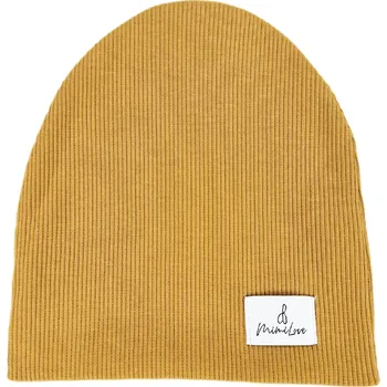 Čepice Mimilove Dvouvrstvá přechodová čepice 2-4 let Tmavě hořčicová