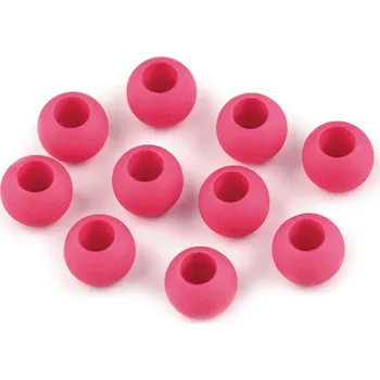 Dětské navlékací korálky Pro Háčkování Plastový korálek Ø 10x12 mm tmavě růžový