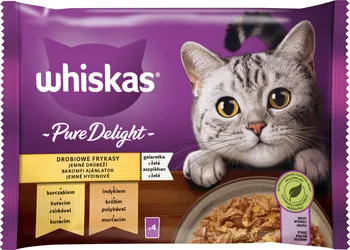 Krmivo pro kočku Whiskas Pure Delight kapsička drůbeží v želé 4x 85 g