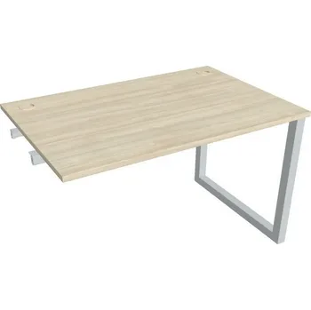 Psací stůl Hobis Kancelářský pracovní stůl k řetězení Hobis USO800R, bílá RAL 9016, deskaakát