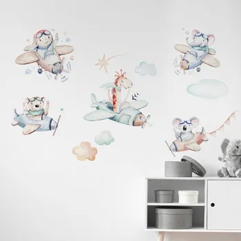 Samolepící dekorace Samolepicí dekorace Crearreda XL Airplanes 18313 Zvířátka v letadlech