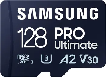 Paměťová karta Samsung Pro Ultimate microSDXC 128 GB Class 10 + SD adaptér (MB-MY128SA/WW)