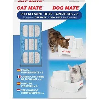 fontána pro kočku 6ks Náhradní filtr měkká voda - Closer Pets pítko, 2 litry
