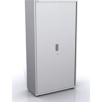 Šatní skříň BISLEY Spisová skříň s žaluziovými dveřmi SYT10/6, Vyberte barvu / kombinaci: Sepia Brown (br8, RAL 8014), strukturovaný lak, Vyberte roletu: javor