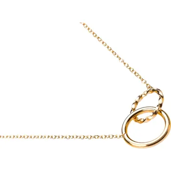 Náhrdelník franco bene Náhrdelník s 2 kroužky - pozlacený | 1391
