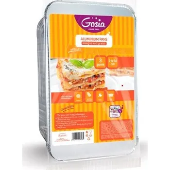 Jednorázové nádobí Vipor Alobalová forma na lasagne s víčkem 3ks/bal/21x14cm