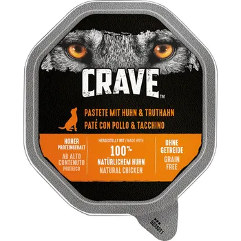 Krmivo pro psa 150g Crave Adult Dog paštika - kuřecí & krocaní