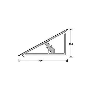 Kuchyňská pracovní deska Pfleiderer Těsnící lišta WAP 112 Ledová bílá 2100 mm
