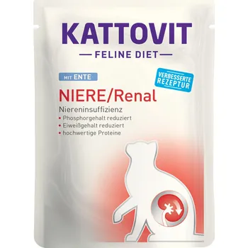 Krmivo pro kočku 24x85g Kattovit Niere/Renal kapsičky - kachní