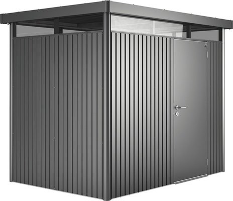 Biohort Zahradní domek HIGHLINE® H2, tmavě šedá metalíza (S jednokřídlými dveřmi)