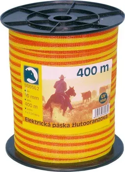 Ohradník Heapco Elektrická páska pro ohradníky žlutooranžová 10 mm x 400 m 