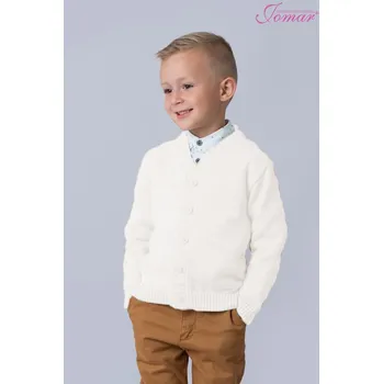 Chlapecký svetr Chlapecký bílý svetr na knoflíky 747