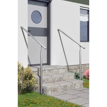 Zábradlí Sada vstupního zábradlí PS 070/071 - 1 sloupek (hliník) Montáž zábradlí: Montované do stěny