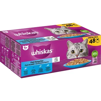 Krmivo pro kočku 144x85g Whiskas kapsičky - rybí výběr v želé