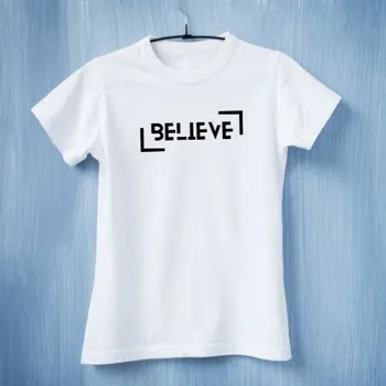 Dámské tričko Dámské tričko - Believe Barva: Černá, Velikost: L